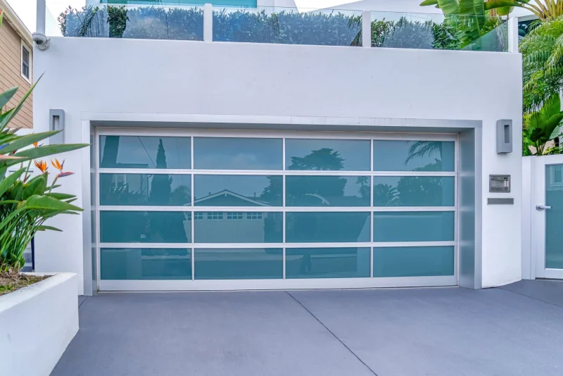 Aluminum frame garage door installation