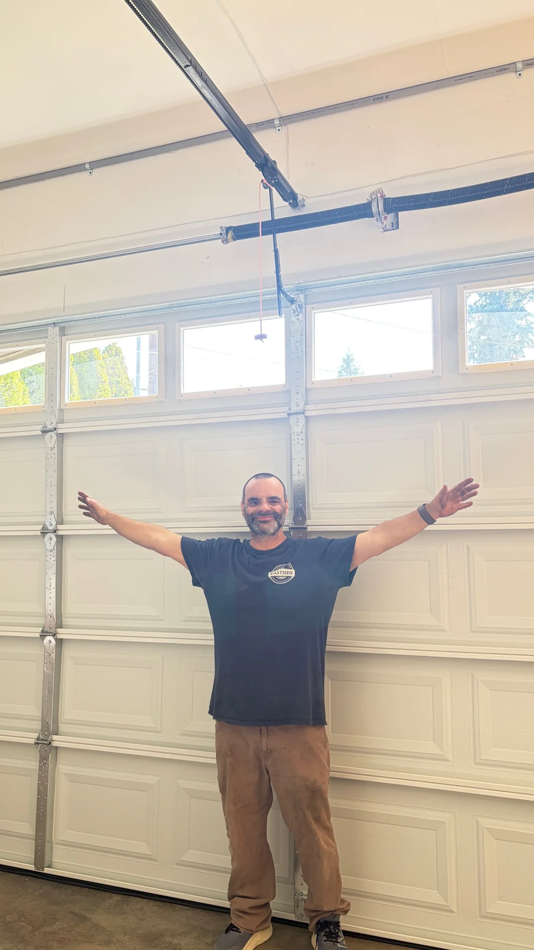 Jon Jacobs of Eastside Garage Door — job done right, no fine print