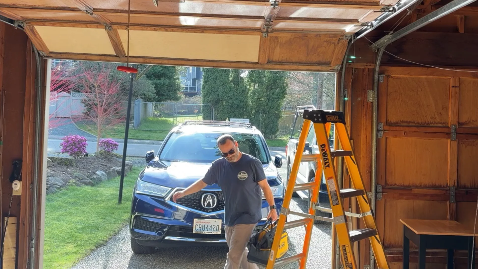 Eastside Garage Door technician arriving on-site